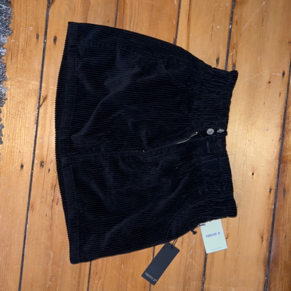 Black corduroy skirt
